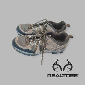 Realtree Brown Summit Hiking Trail Walking Leather Outdoor  Shoes Mens 8